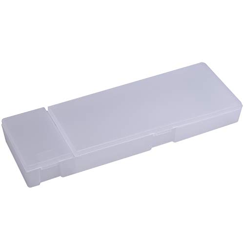rieder 1 Stück Stil Transparent Peeling FedermäPpchen Bleistift Box Kunststoff Aufbewahrungsbox Lernen Schreibwaren BüRobedarf Weiß von rieder
