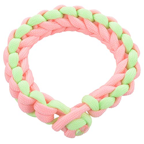 rieder Leuchtendes Seil Mehrfarbig Handgewebte Seil Armband für MäNner und Frauen Fluoreszierende Hand Seil (Rosa) von rieder