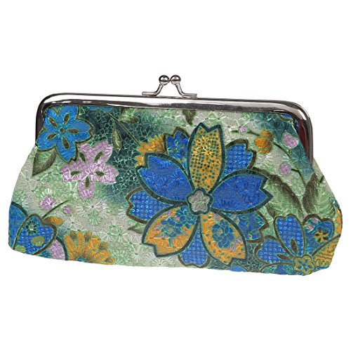 rieder rieder (R) Frauen Geldboerse l Blumen-Beutel Geldbeutel Geldtasche (Gruen) von rieder