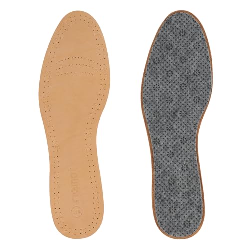 Riemot Einlegesohlen Herren Leder Schuheinlagen Atmungsaktiv Schuh Einlagen von riemot