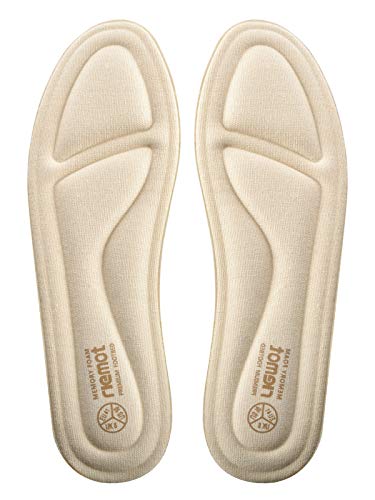 riemot Einlegesohlen Memory Foam Herren Damen, Einlegesohlen Fersensporn für Arbeitsschuhe, Laufschuhe, Wanderschuhe, Sneaker, Sport Schuhe, Schuheinlagen Dämpfung Komfort Damen Beige 36 EU von riemot