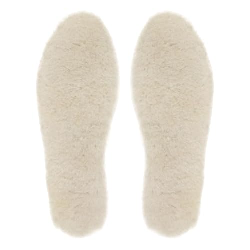 riemot Echte Lammfell Einlegesohlen für Damen Herren Winter Warme Schaffell Einlegesohlen Weiche Kuschelige Flauschige Lamm Schuh Ersatz Einlegesohle für Schneestiefel,Arbeitsstiefel,Beige Gr.36 EU von riemot