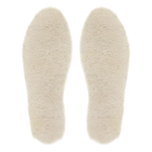 riemot Echte Lammfell Einlegesohlen für Damen Herren Winter Warme Schaffell Einlegesohlen Weiche Kuschelige Flauschige Lamm Schuh Ersatz Einlegesohle für Schneestiefel,Arbeitsstiefel,Beige Gr.39 EU von riemot