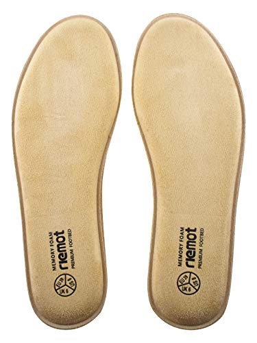 riemot Memory Foam Einlegesohlen für Damen - Komfort Wildleder Schuheinlagen Weiche Einlagen für Stiefel, Arbeitsschuhe, Wanderschuhe - für Sport, Freizeit und Alltag, Damen Khaki 36 EU von riemot