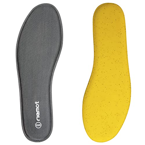 riemot Memory Foam Einlegesohlen für Herren - Soft Foam Schuheinlagen Weiche Einlagen für Sneaker, Laufschuhe, Wanderschuhe - für Sport, Freizeit und Alltag, Herren Grau 41 EU von riemot