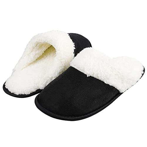 riemot Hausschuhe Herren Damen Warme Plüsch Pantoffeln Winter Memory Foam Rutschfeste Kuschelige Flauschige Slipper für Indoor & Outdoor von riemot