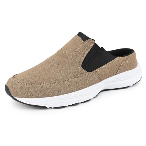 riemot Sabots Herren Freizeit Schlupfschuhe Bequeme Atmungsaktive Clogs Leichte rutschfest Gartenschuhe Outdoor Walking Slip On Pantoffeln Indoor Hausschuhe Braun EU43 von riemot