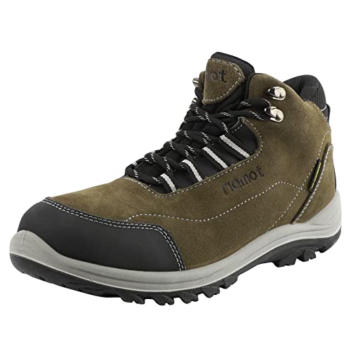 riemot Herren Damen Wanderschuhe Wasserdicht Trekking- & Wanderstiefel rutschfest Leicht Outdoorschuhe, Herren Armee grün EU 45 von riemot