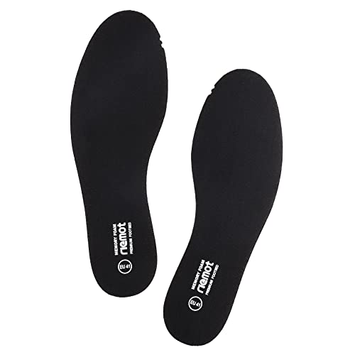 riemot Memory Foam Einlegesohlen für Herren Damen, Weiche Komfort Schuheinlagen für Wanderschuhe, Sneaker, Hausschuhe, Stiefel, für Sport, Freizeit und Alltag, Damen Schwarz 37 EU von riemot