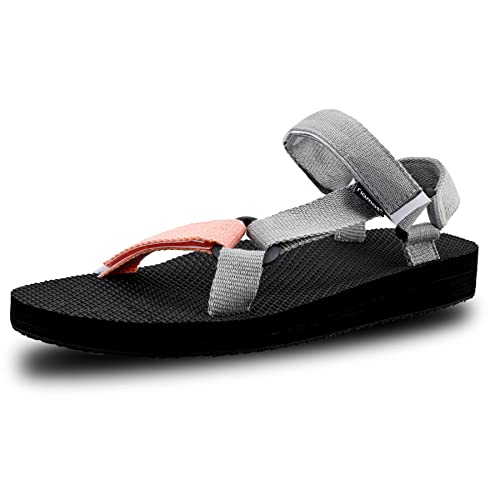 riemot Sandalen Damen Sommer Bequem Sportsandalen Flach Sommerschuhe Leichte und Atmungsaktiv Rosa Grau 39EU riemot Sandalen Damen Sommer Bequem Sportsandalen Flach Sommerschuhe Leichte und Atmungsaktiv Rosa Grau 39EU von riemot