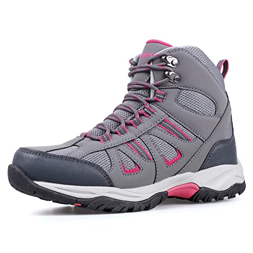 riemot Wasserdicht Trekking & Wanderschuhe für Damen Wander-Schuhe Schnürsenkel Wanderstiefel Trekkingschuhe,Outdoor Pferdehof Walking Schuhe Wandern Tour Hiking Trailrunning Stiefel gr.38 EU von riemot