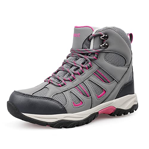 riemot Wasserdicht Trekking & Wanderschuhe für Damen Wander-Schuhe Schnürsenkel Wanderstiefel Trekkingschuhe,Outdoor Pferdehof Walking Schuhe Wandern Tour Hiking Trailrunning Stiefel gr.39 EU von riemot