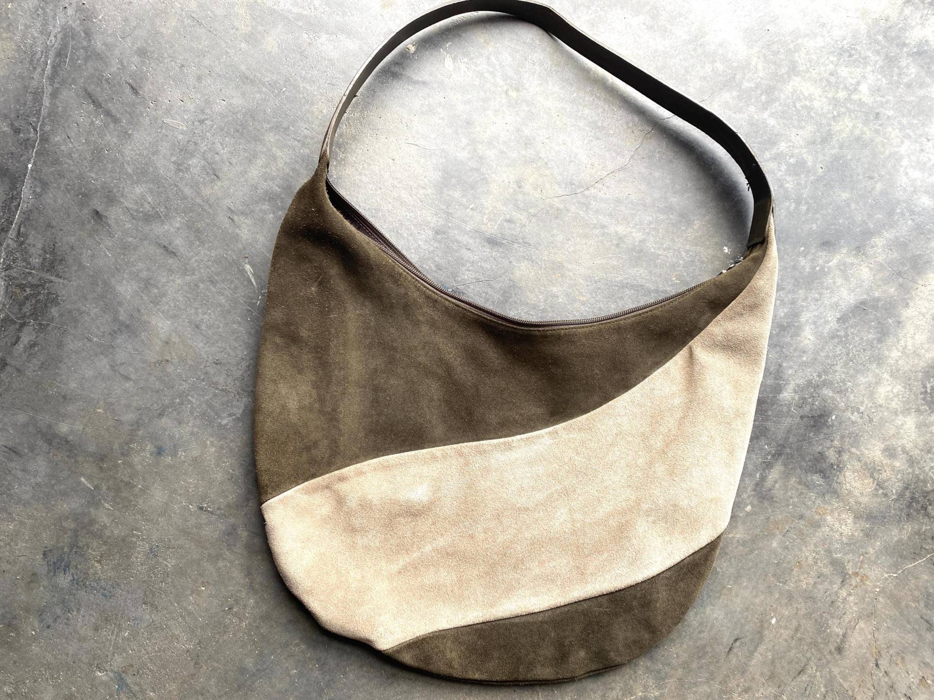 Vintage Furla Tasche Wildleder - Zweifarbig Megastylish von riessaykel