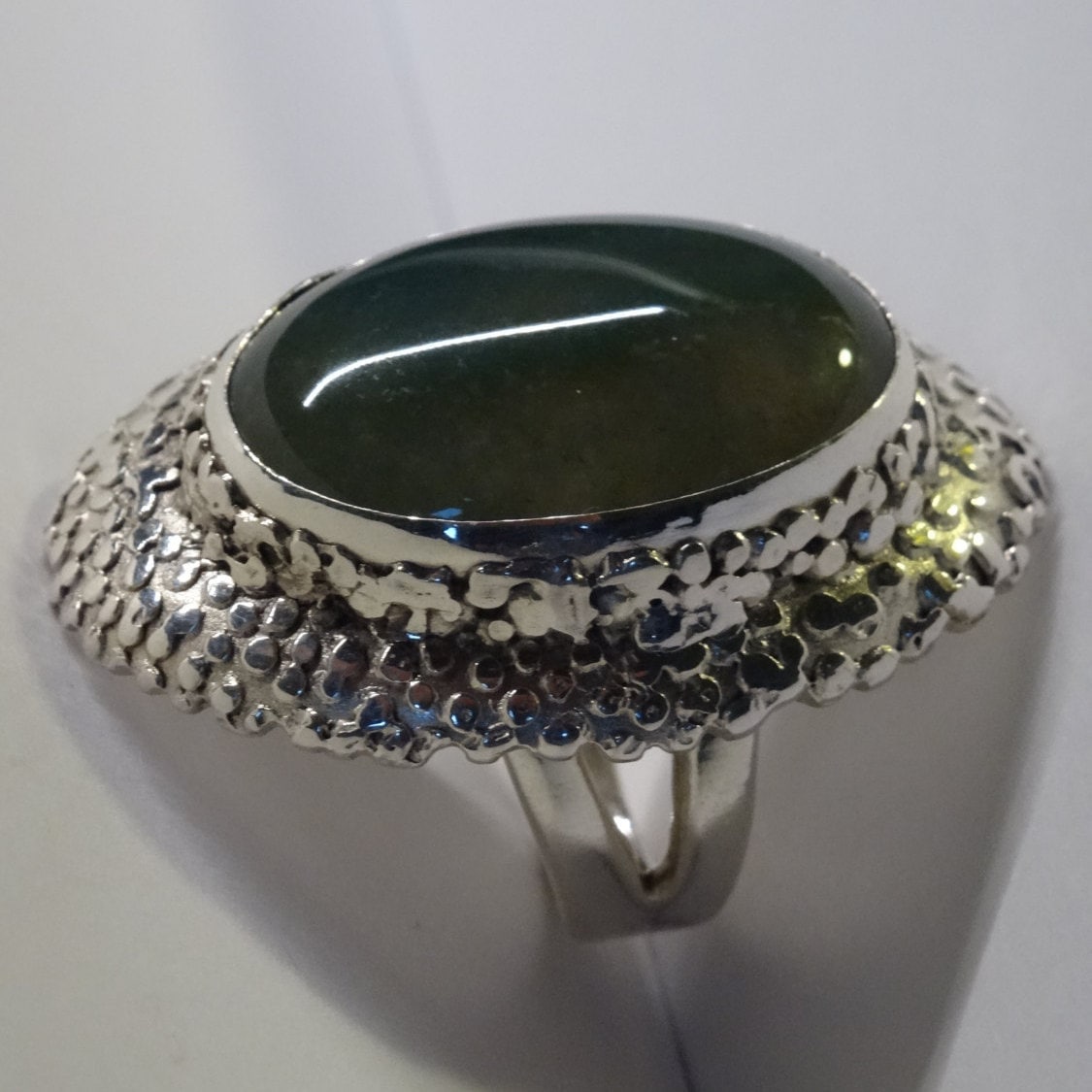 Silberring Mit Moos-Achat, Ringgröße 18, Us-Größe 7, 5-8 Silberring Mit Moos-Achat, Ringgröße 18, Us-Größe 7, 5-8 von rilang
