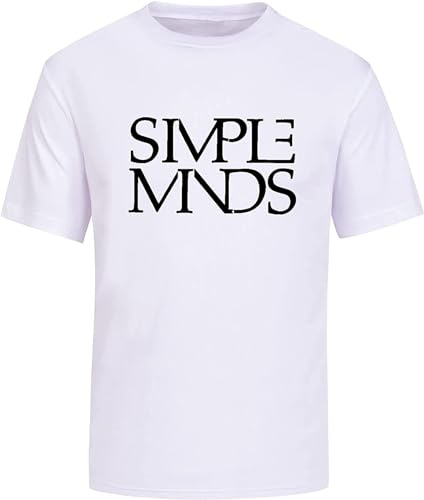 Simple Minds Herren-T-Shirt, modisch, Baumwolle, Grafik, Unisex, kurzärmelig, Baumwolle, lässiges T-Shirt, Weiß, Größe L, weiß Simple Minds Herren-T-Shirt, modisch, Baumwolle, Grafik, Unisex, kurzärmelig, Baumwolle, lässiges T-Shirt, Weiß, Größe L, weiß von rinde