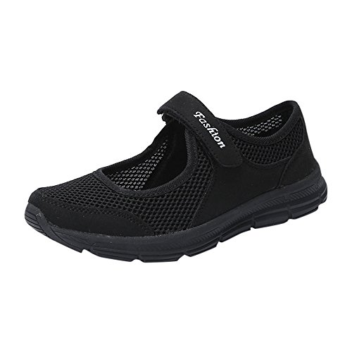 Damen-Sommerschuhe, bequem, Netzstoff, zum Laufen, leicht, atmungsaktiv, orthopädisch, Plateau, Wandern, Outdoor, Schuhe, Schwarz , 39 EU Damen-Sommerschuhe, bequem, Netzstoff, zum Laufen, leicht, atmungsaktiv, orthopädisch, Plateau, Wandern, Outdoor, Schuhe, Schwarz , 39 EU von riou