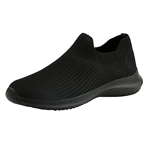 riou Schwarze Schuhe Damen Elegant Absatz Atmungsaktive Feste Schuhe Outdoor-Schuhe Frauen Sport Mesh-Farbe Sneakers für Frauen Lauf Schuhe Damen (Black, 38), im5pCpjGt von riou