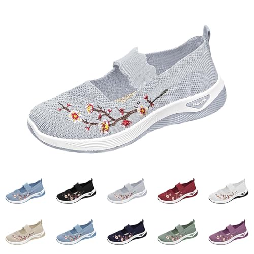 riou Sportschuhe für Damen, Netzstoff, Sneaker, Laufen, Fitnessstudio, Freizeitschuhe, leicht, atmungsaktiv, rutschfest, Wanderschuhe, Schwarz, Blau, Grau, Weiß, Grün, grau, 37 EU riou Sportschuhe für Damen, Netzstoff, Sneaker, Laufen, Fitnessstudio, Freizeitschuhe, leicht, atmungsaktiv, rutschfest, Wanderschuhe, Schwarz, Blau, Grau, Weiß, Grün, grau, 37 EU von riou