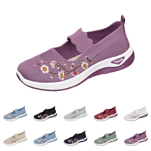 riou Sportschuhe für Damen, Netzstoff, Sneaker, Laufen, Fitnessstudio, Freizeitschuhe, leicht, atmungsaktiv, rutschfest, Wanderschuhe, Schwarz, Blau, Grau, Weiß, Grün, purpur, 38 EU riou Sportschuhe für Damen, Netzstoff, Sneaker, Laufen, Fitnessstudio, Freizeitschuhe, leicht, atmungsaktiv, rutschfest, Wanderschuhe, Schwarz, Blau, Grau, Weiß, Grün, purpur, 38 EU von riou