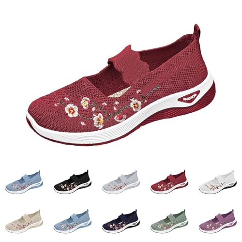 riou Sportschuhe für Damen, Netzstoff, Sneaker, Laufen, Fitnessstudio, Freizeitschuhe, leicht, atmungsaktiv, rutschfest, Wanderschuhe, Schwarz, Blau, Grau, Weiß, Grün, rot, 38 EU riou Sportschuhe für Damen, Netzstoff, Sneaker, Laufen, Fitnessstudio, Freizeitschuhe, leicht, atmungsaktiv, rutschfest, Wanderschuhe, Schwarz, Blau, Grau, Weiß, Grün, rot, 38 EU von riou