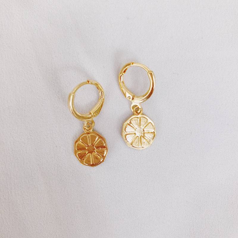 Ohrring Citrus/24 Karat Vergoldet Hängeohrringe Creolen Ohrring Citrus/24 Karat Vergoldet Hängeohrringe Creolen von riseAshine