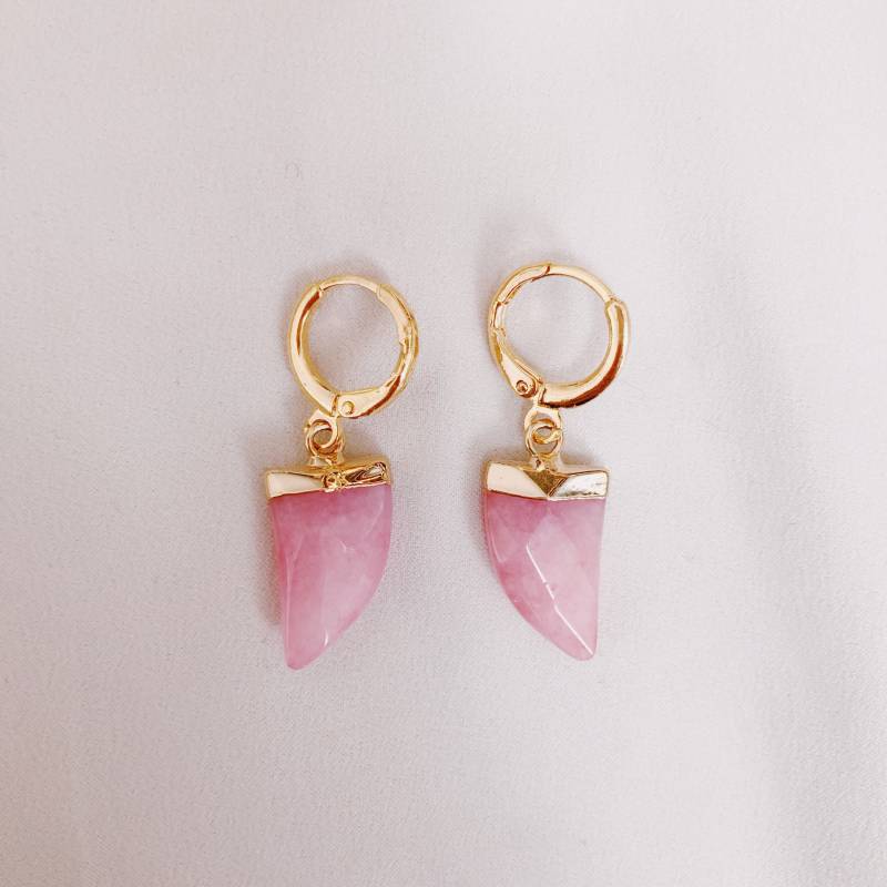 Ohrring Zahn/Creolen Mit Anhänger Hängeohrringe 24 Karat Vergoldet Ohrringe Sommer Ohringe Rosa Ohrring Zahn/Creolen Mit Anhänger Hängeohrringe 24 Karat Vergoldet Ohrringe Sommer Ohringe Rosa von riseAshine