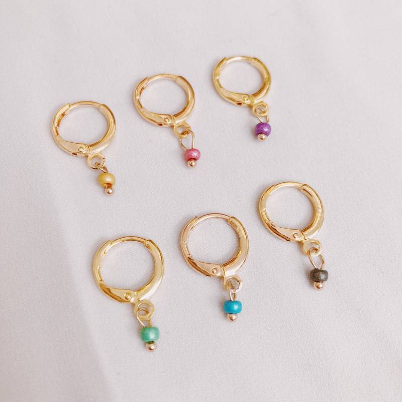 Vergoldet 24 Karat Creolen Mit Anhänger/Ohrring Perle von riseAshine