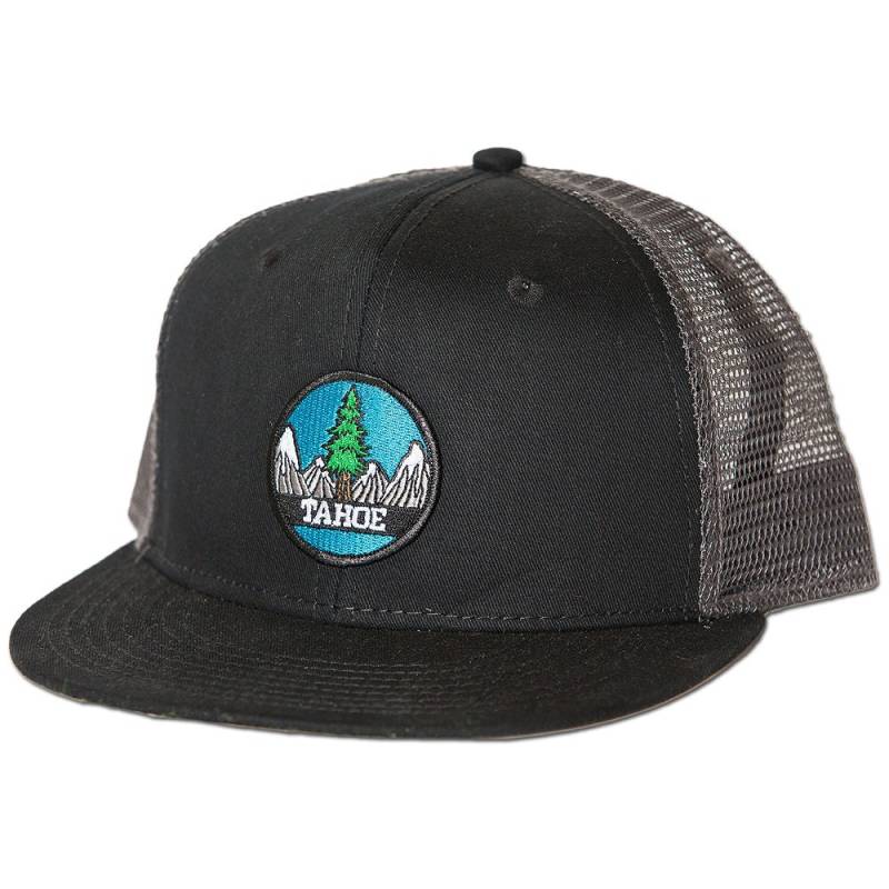 Tahoe Baum Kreis Patch Hut - Mesh Zurück Trucker Stil Schwarz/Kohle Snapback von risedesigns