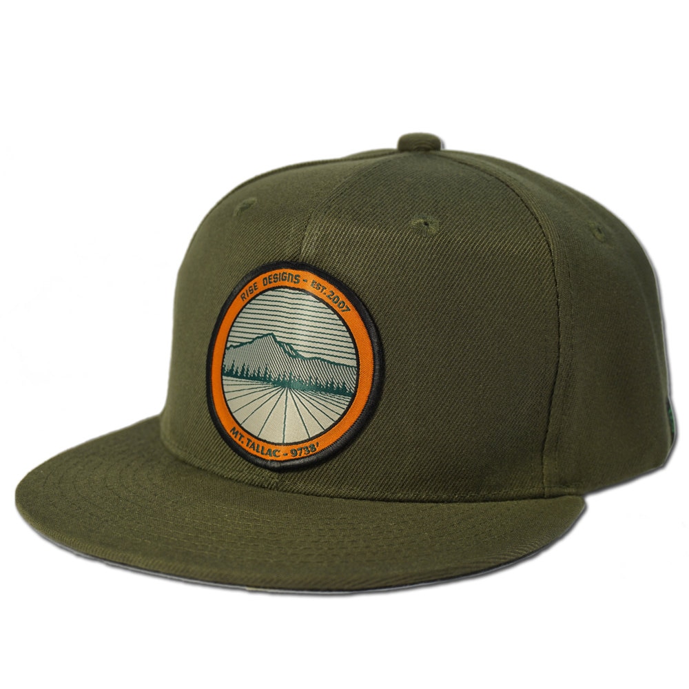 Tallac Berg Snapback Patch Hut - Moos Grün von risedesigns