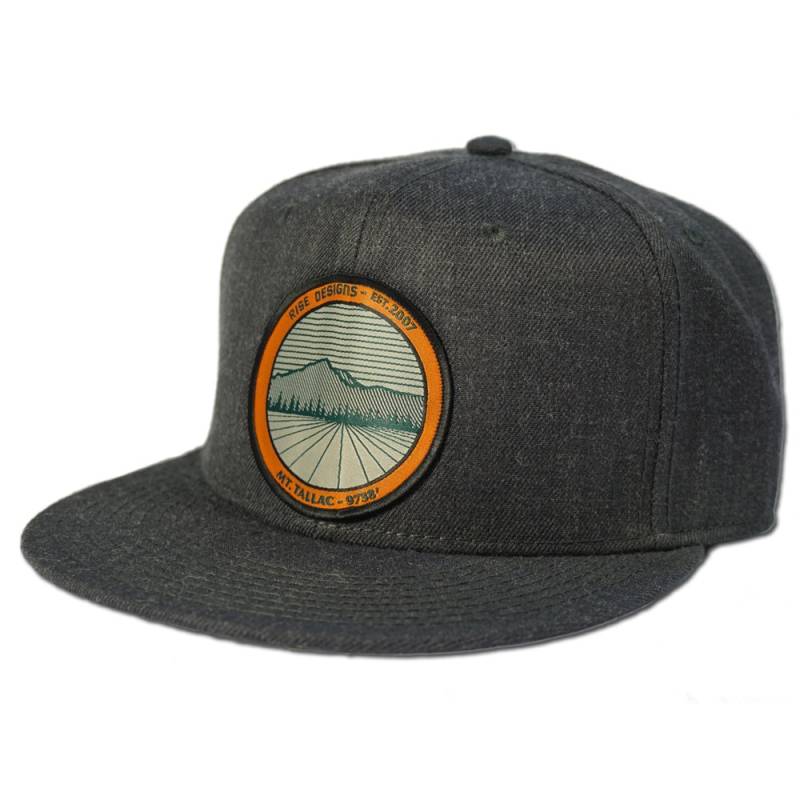 Tallac Mountain Snapback Hut - Heather Black von risedesigns