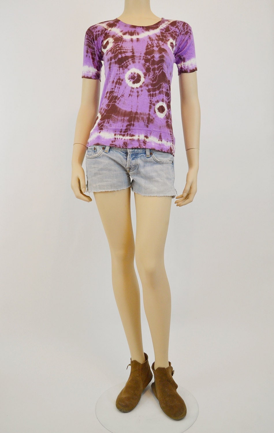 70Er Jahre Vintage Unisex Purple Haze T-Shirt Deadstock India 1970Er Hippie Hemd von riseintothesun