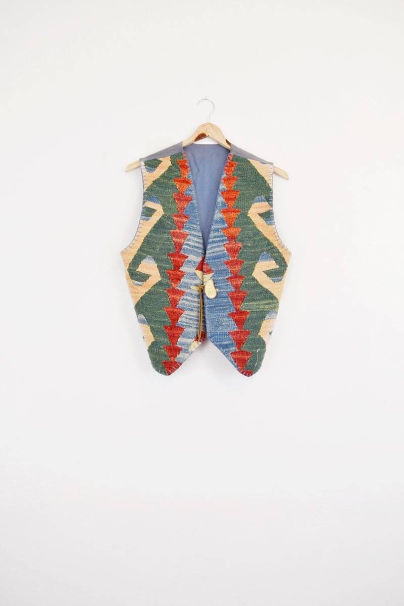 Vintage Tapestry Weste Woven Decke Hippie Ureinwohner Westlicher Azteken-Wüste Stil Joshua Tree Unisex Small Medium Vintage Tapestry Weste Woven Decke Hippie Ureinwohner Westlicher Azteken-Wüste Stil Joshua Tree Unisex Small Medium von riseintothesun
