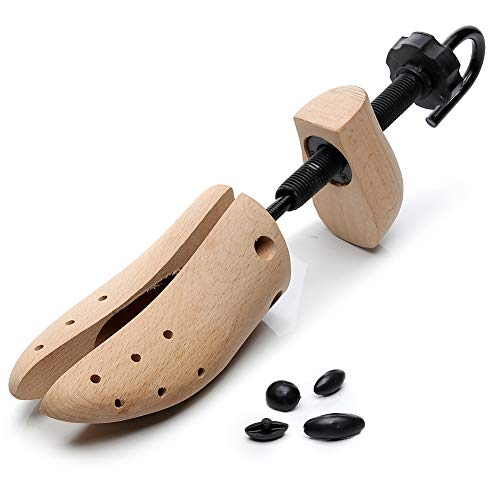 rismart Einstellbar Schuhspanner aus Buchenholz Holz Spiralfeder Schuhdehner aus Echt-Holz für Herren und Damen,L (1 set)/ 40EU-44EU von rismart