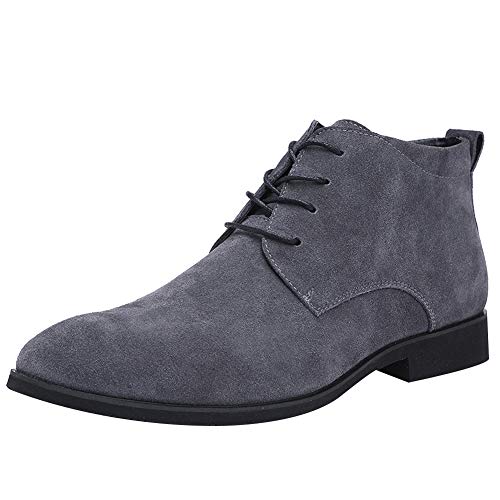 rismart Herren Derby Stiefeletten Klassische Wildleder Kurzschaft Stiefel SN01830(Grau,41 EU) von rismart