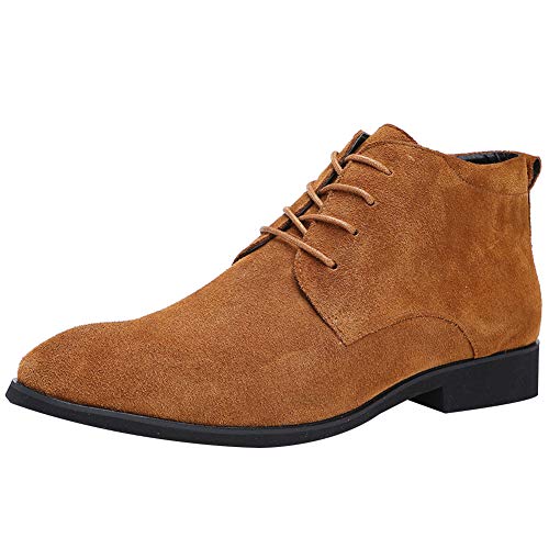 rismart Herren Derby Stiefeletten Klassische Wildleder Kurzschaft Stiefel SN01830(Tan,44 EU) von rismart