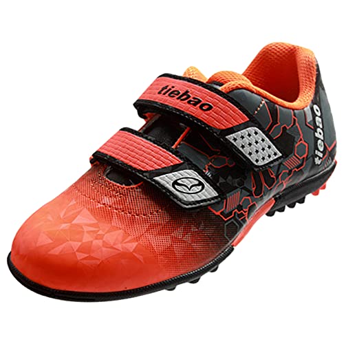 rismart TieBao Fußballschuhe Unisex Kinder Kunstrasen Indoor Fussballschuhe Jungen Orange, 28 von rismart