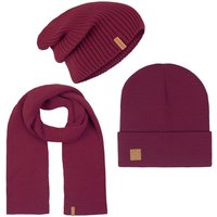 riverso Herren RIVGordon Slouch Beanie Mütze Schal 3 in 1 von riverso