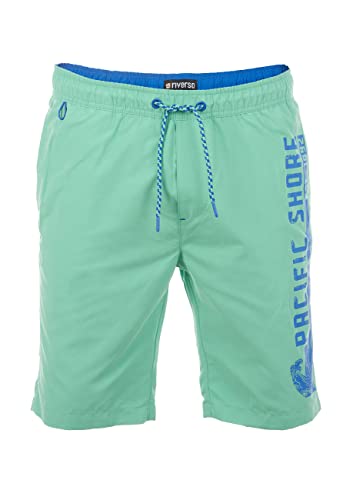 riverso Badehose Herren Regular Fit RIVJannik Badeshorts Sporthose Schwimmhose Shorts Kurze Hosen Print Elastischer Bund Grün 5XL, Größe:5XL, Farbe:Flashy Green (52600) von riverso