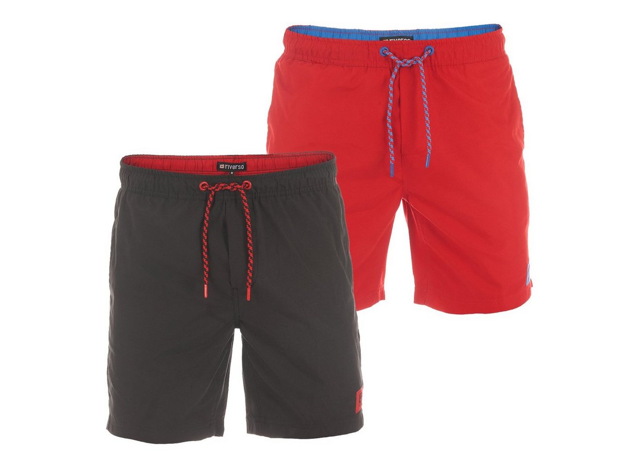 riverso Badeshorts Herren Badehose RIVDavid Regular Fit (2-St) Sportshorts mit Kordelzug von riverso