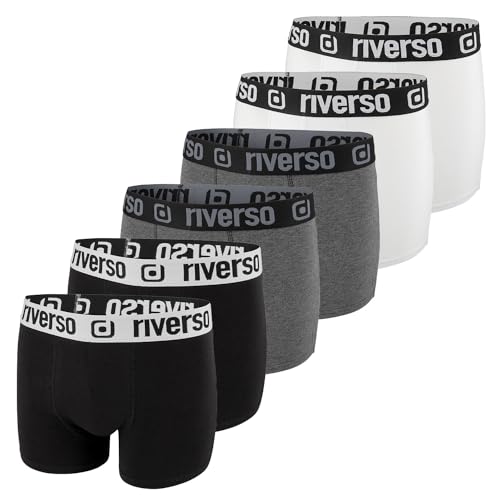 riverso Boxershorts Herren RIVOle 6er Pack Unterhosen Unterwäsche Retroshorts Set Boxer Shorts Stretch, Größe:S, Farbe:Farbmix 3 (RVS1BCX6PK3M) von riverso