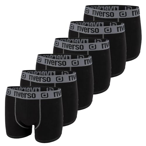 riverso Boxershorts Herren RIVOle 6er Pack Unterhosen Unterwäsche Retroshorts Set Boxer Shorts Stretch, Größe:XXL, Farbe:Farbmix 1 (RVS1BCX6PK1M) von riverso
