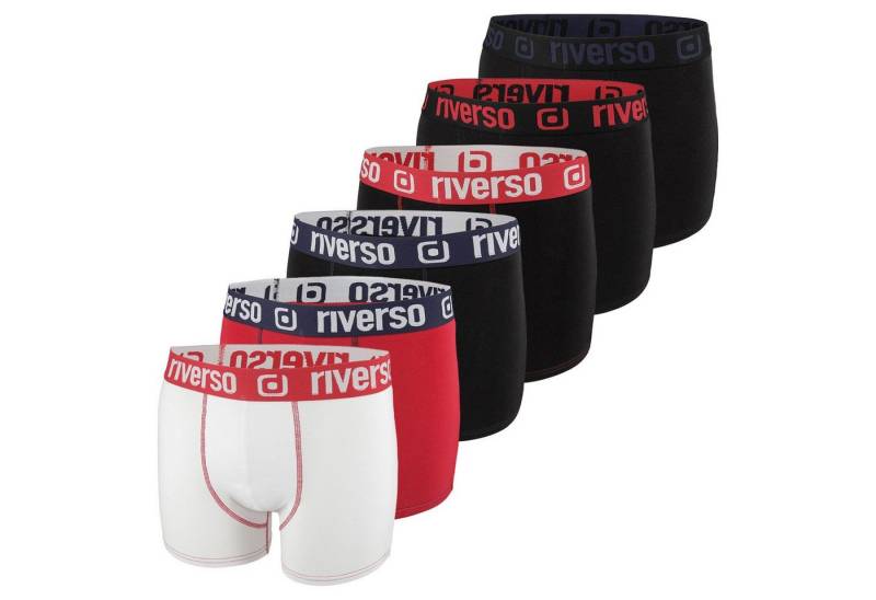 riverso Boxershorts Herren Retroshorts RIVOle Unterhosen (Vorteilspack, 6-St) Basic Boxer mit Stretch von riverso