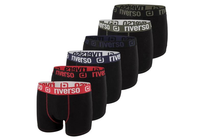 riverso Boxershorts Herren Retroshorts RIVOle Unterhosen (Vorteilspack, 6-St) Basic Boxer mit Stretch von riverso