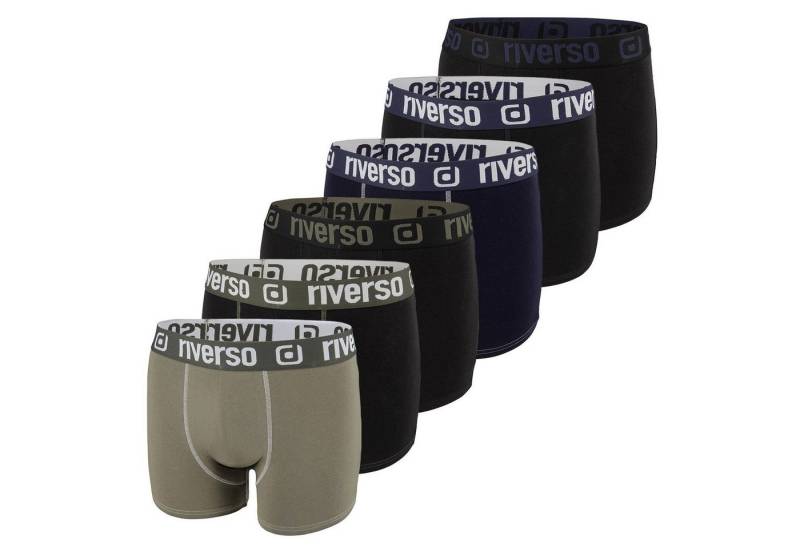 riverso Boxershorts Herren Retroshorts RIVOle Unterhosen (Vorteilspack, 6-St) Basic Boxer mit Stretch von riverso