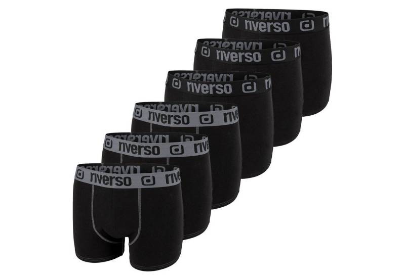 riverso Boxershorts Herren Retroshorts RIVOle Unterhosen (Vorteilspack, 6-St) Basic Boxer mit Stretch von riverso