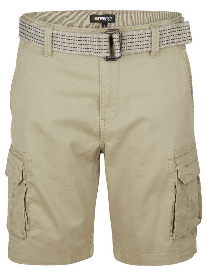 riverso Cargoshorts Herren Shorts RIVJoko Regular Fit Bermudashorts mit Gürtel von riverso