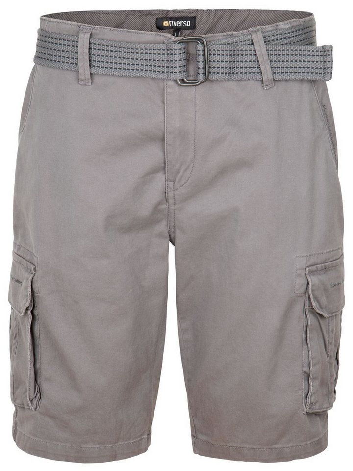 riverso Cargoshorts Herren Shorts RIVJoko Regular Fit Bermudashorts mit Gürtel von riverso