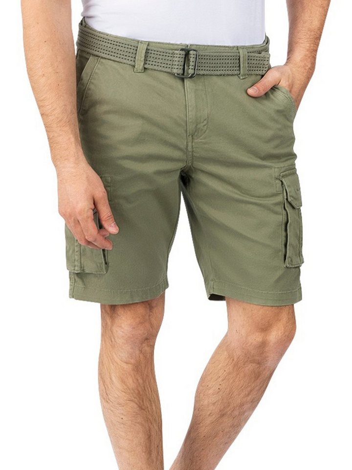 riverso Cargoshorts Herren Shorts RIVJoko Regular Fit Bermudashorts mit Gürtel von riverso