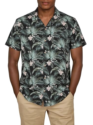 riverso Hawaii Hemd Männer Kurzarm RIVMick Regular Fit Hemd Sommerhemd Hawaiihemd Brusttasche Blumen, Größe:5XL, Farbe:Tropical Black riverso Hawaii Hemd Männer Kurzarm RIVMick Regular Fit Hemd Sommerhemd Hawaiihemd Brusttasche Blumen, Größe:5XL, Farbe:Tropical Black von riverso