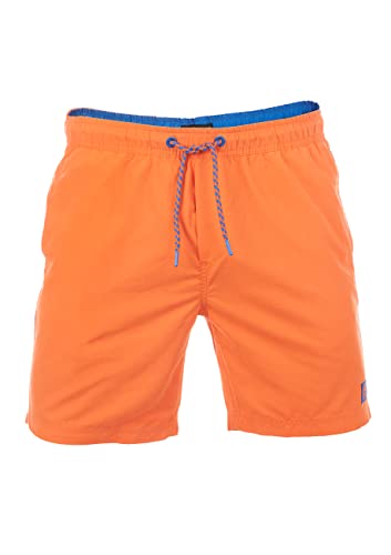 riverso Herren Badehose Badeshort RIVDavid Regular Fit Sport Taschen Sporthose Shorts Schwimmhose Kurze Hose Elastischer Bund Orange XXL (XXL, Shiny Orange) von riverso